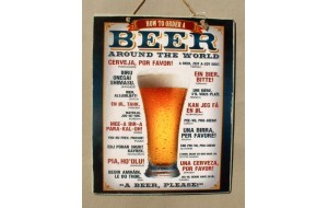 How to order a beer vintage πίνακας χειροποίητος