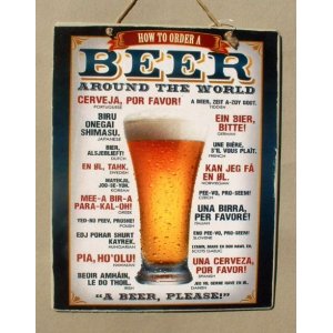 How to order a beer vintage πίνακας χειροποίητος