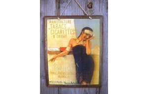 Vintage χειροποίητο πινακάκι cigarettes d' Orient 20x25 εκ