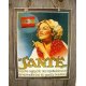 Vintage χειροποίητο πινακάκι διαφήμιση τσιγάρων Sante 20x25 εκ