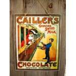 Vintage χειροποίητο πινακάκι σοκαλατοποιίας Cailler's chocolate 20x25 εκ