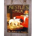 Vintage χειροποίητο πινακάκι Nestles milk 20x25 εκ