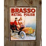 Brasso metal polish χειροποίητο πινακάκι 20x25 εκ