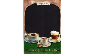 Classic Italian coffee χειροποίητος μαυροπίνακας