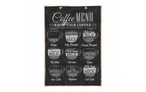 Coffee menu ξύλινος πίνακας 