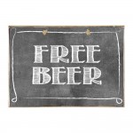 Free beer ξύλινος πίνακας