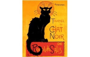 Γαλλική διαφήμιση πίνακας χειροποίητος le chat noir 