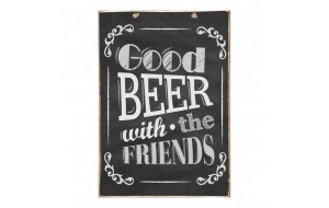 Good beer friends ξύλινος πίνακας