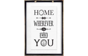 Home is wherever I'm with you ξύλινος vintage πίνακας