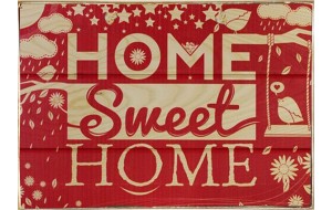 Home sweet home ξύλινος πίνακας χειροποίητος