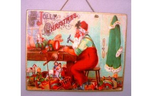 Jolly Christmas χειροποίητο Χριστουγεννιάτικο ταμπελάκι 25x20 εκ