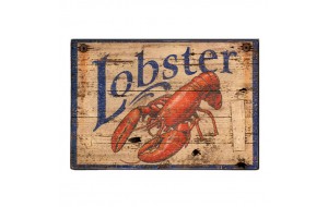 Lobster ξύλινος vintage πίνακας