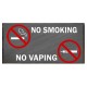 No smoking no vaping ξύλινο χειροποίητο πινακάκι