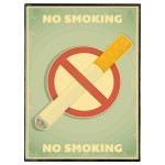 No smoking retro ξύλινος χειροποίητος πίνακας