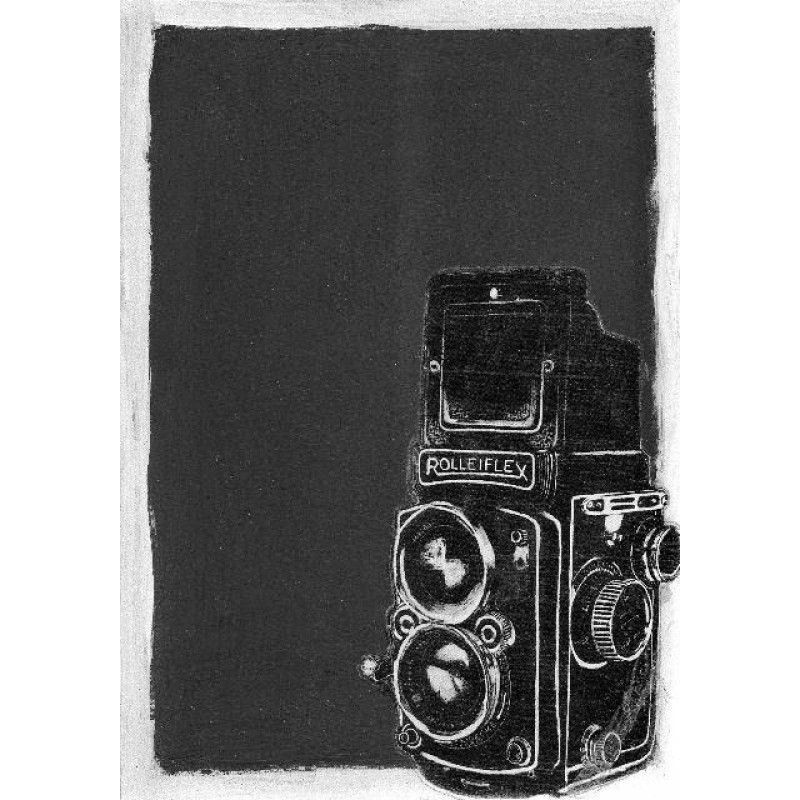 Παλιά φωτογραφική μηχανή χειροποίητος μαυροπίνακας 20x30 εκ