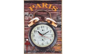 Paris ξύλινο ρολόι τοίχου χειροποίητο 30x40 εκ