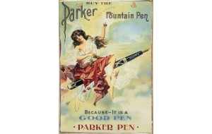 Parker pen ξύλινος πίνακας χειροποίητος