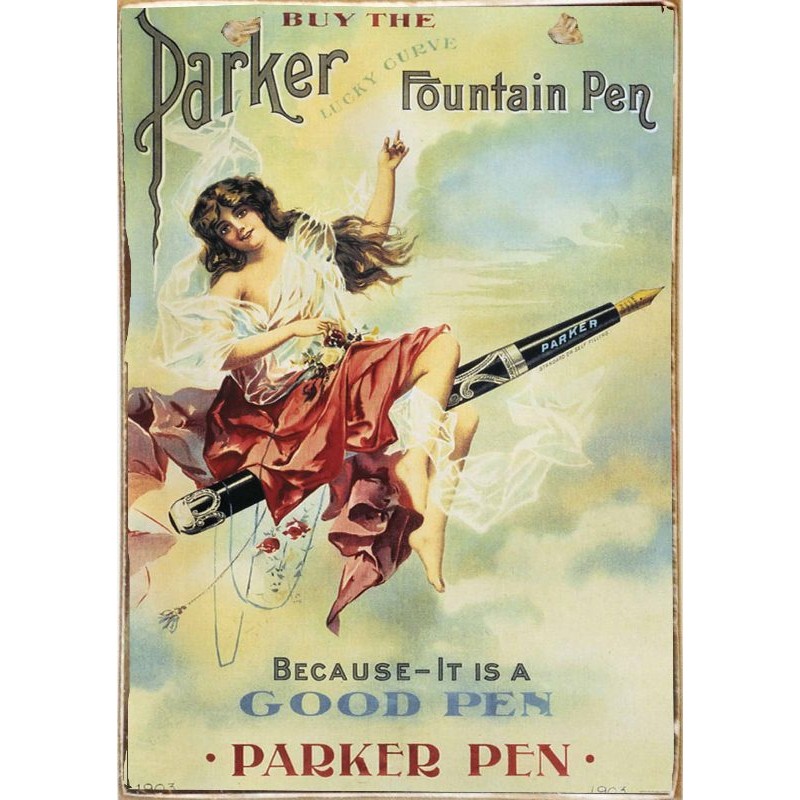 Parker pen ξύλινος πίνακας χειροποίητος
