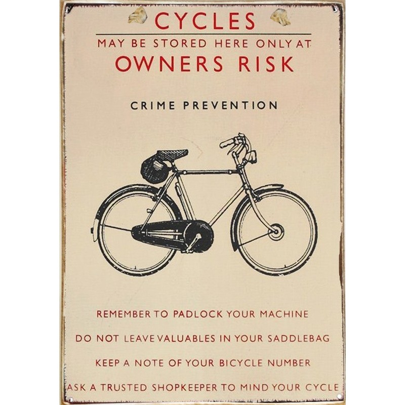 Πίνακας χειροποίητος bike rules