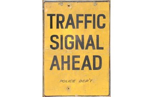 Πίνακας χειροποίητος traffic signal 20x30 εκ