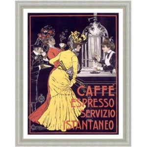 Πίνακας χειροποίητος vintage caffe espresso 20x25 εκ