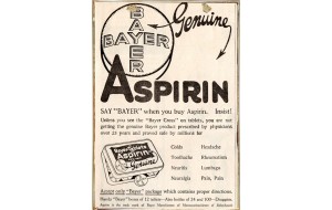 Ρετρό πίνακας χειροποίητος Aspirin
