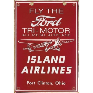 Ρετρό πίνακας χειροποίητος Ford airplane