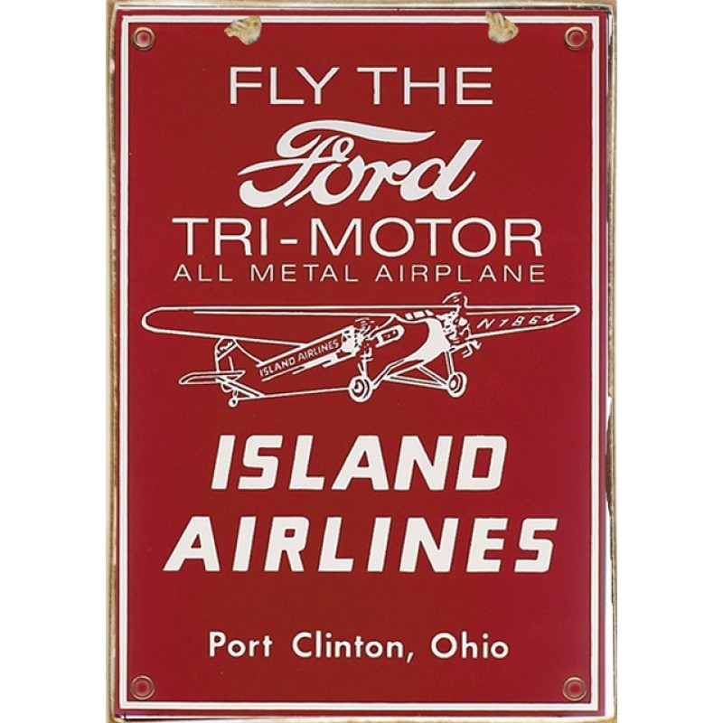 Ρετρό πίνακας χειροποίητος Ford airplane