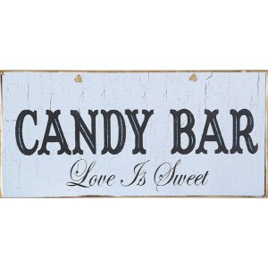 Ρετρό πίνακας χειροποίητος candy bar 26x13 εκ