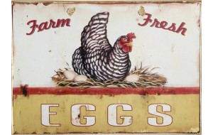 Ρετρό πίνακας χειροποίητος fresh eggs