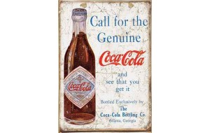 Ρετρό πίνακας χειροποίητος genuine Coca Cola
