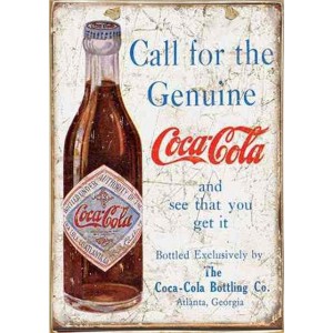 Ρετρό πίνακας χειροποίητος genuine Coca Cola