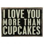 Ρετρό πίνακας χειροποίητος I love you more than cupcakes