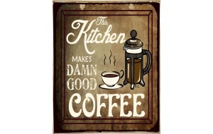 Ρετρό πίνακας χειροποίητος kitchen coffee 20x30 εκ