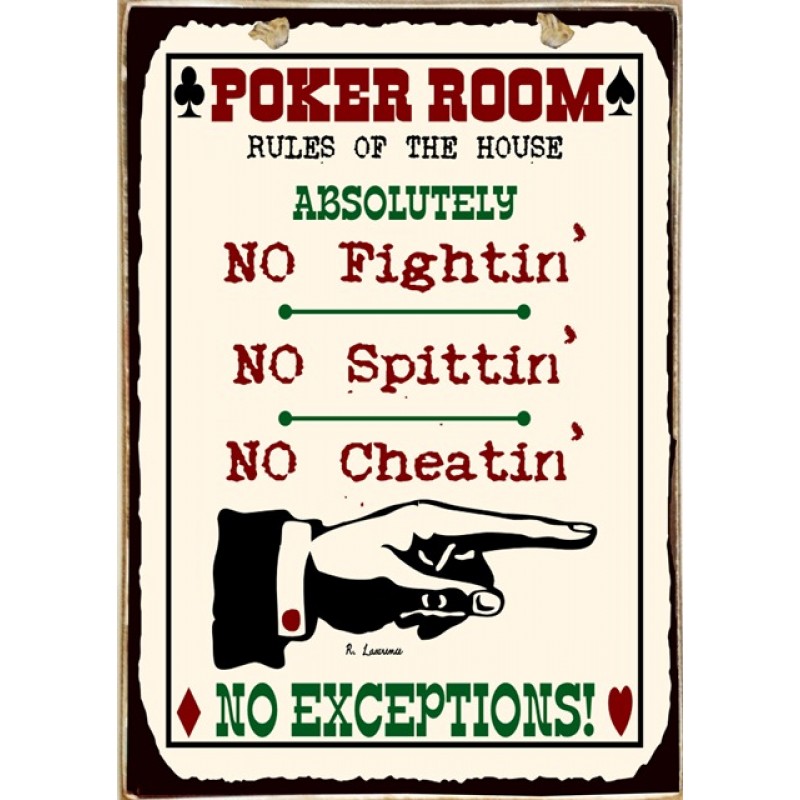 Ρετρό πίνακας χειροποίητος poker room