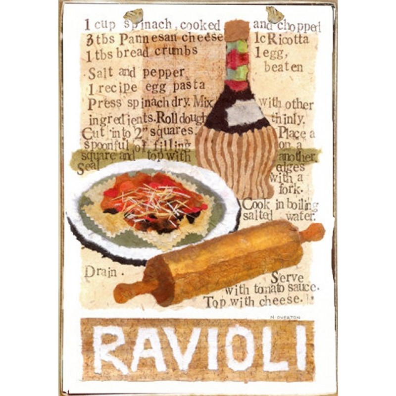 Ρετρό πίνακας χειροποίητος ravioli