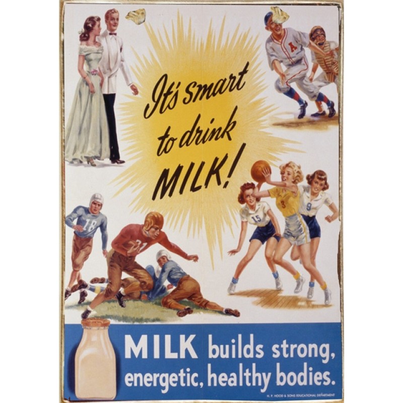 Ρετρό πίνακας χειροποίητος smart to drink milk