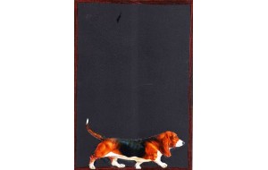 Σκύλος λουκάνικο χειροποίητος μαυροπίνακας 20x30 εκ