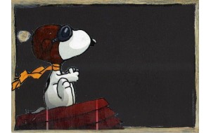 Snoopy χειροποίητος μαυροπίνακας 30x20 εκατοστά