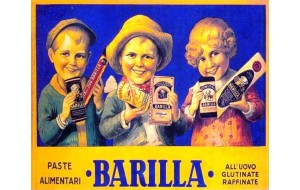 Vintage χειροποίητος πίνακας με ρετρό διαφήμιση ζυμαρικών 25x20 εκ