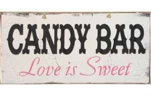 Vintage πίνακας χειροποίητος candy bar 26x13 εκ