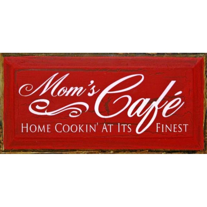 Vintage ξύλινος χειροποίητος πίνακας το καφέ της μαμάς