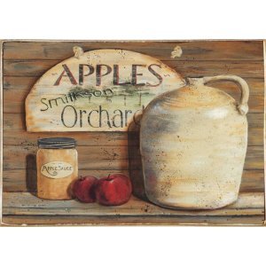 Apple marmalade ξύλινος πίνακας χειροποίητος