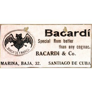 Bacardi Party -Ξύλινος  Πίνακας Χειροποίητος 13 x 26 cm