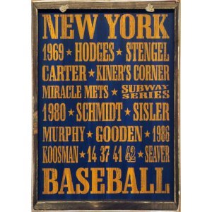Baseball - Ξύλινος  Πίνακας Χειροποίητος 20 x 30 cm