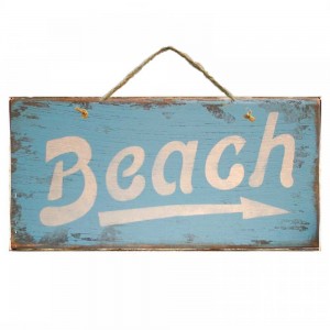 Beach ξύλινος vintage πίνακας