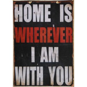 Home is ξύλινος πίνακας χειροποίητος