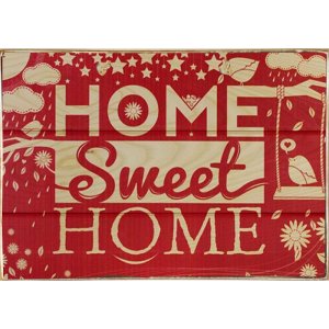 Home sweet home ξύλινος πίνακας χειροποίητος
