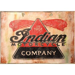 Indian motorcycle ξύλινος πίνακας χειροποίητος
