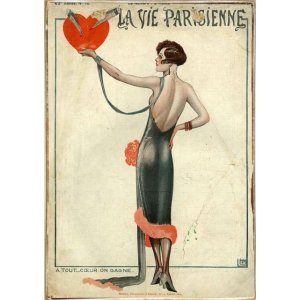 La Vie Parisienne Ξύλινος Vintage Πίνακας 20 x 30 cm